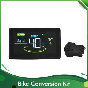 UART2 H6C 전기 자전거  LCD 디스플레이 미터 24V-60V SM/방수 연결 플매트 카펫 러그 Ebike 지능형 USB