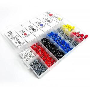 200/450/800/1250/1800/1900pcs  냉간 압착 절연 와이어 연결 단자 전기 튜브 E0508