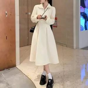 [하프클럽/셀럽하우스]봄 가을 카라 지퍼 넥 원피스 하객룩 꾸안꾸 데일리