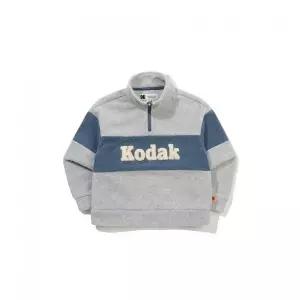 매장정품 코닥 KODAK KIDS 컬러블럭 마이크로플리스 반집업 맨투맨 키즈 MELANGE GREY K5426LFSM2MGR 75555