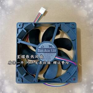 Sanyo Denki 4 와이어 서버 냉각 선풍기, 9S1212P4F07, DC 12V, 0.19A, 120x120x25mm