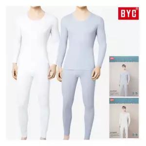 BYC 남자내복 고급 순면 면100 겨울 보온 내의 시보리 상하