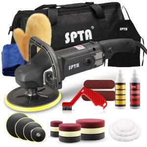 버퍼 폴리셔 SPTA 7인치 180MM 로터리 폴리셔 자동차 전기 RO 및 자동 버퍼링 연마 패드 세트
