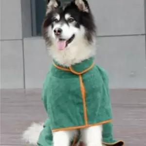 강아지 고양이 샤워 가운 목욕 수건 타올 소프트 L