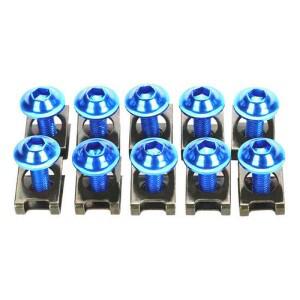 파란색 6mm 페어링 바디 작업 볼트 키트 나사 첨탑 속도 패스너 클립 너트 CBR GSXR