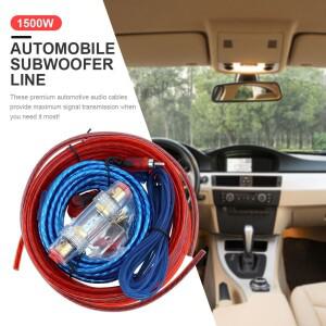 1500W 차량용 파워 앰프 배선 키트 8GA 오디오 스피커 60A 홀더 카 와이어 자동차 부품용