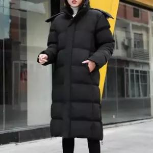 넉넉한핏 학생 롱패딩 여성 방한 경량 단체 패딩 코트