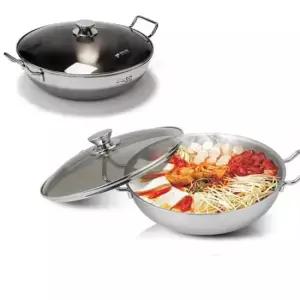 찌개 국내산 키친아트 인덕션겸용 통3중스텐 전골냄비24cm