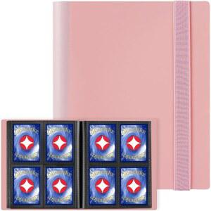 GEAoffice 트레이딩 카드 바인더 - 4 포켓 카드 컬렉션 앨범 폴더 - TCG, MTG, 스포츠 및 게임 카드용 160 사이드 로딩 포켓 바인더 - 여아용 선물