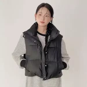 [하프클럽/셀럽하우스]크리브 스티치 패딩 조끼 SD-241107