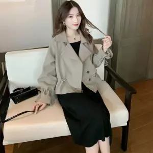 [하프클럽/셀럽하우스]여자 봄트렌치 코트 숏자켓 캐주얼 데일리 스타일