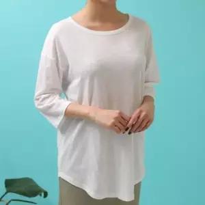 [애슬릿] 국내 생산 데일리 루즈핏 8부 슬라브 티셔츠