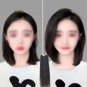 [콩심팥심]키밍 볼륨감 있는 정수리 부분가발 25센티미터 자연스러운 헤어피스