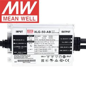 Mean Well XLG-50-A/AB IP67 금속 케이스 PFC 거리/건축 조명 50W 정전력 모드 LED 드라이버