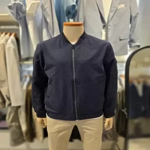 올젠 OLNY 100사이즈 린넨라이크 지짐이 블루종 헨리넥 점퍼 JJ1303E2 NV 580308