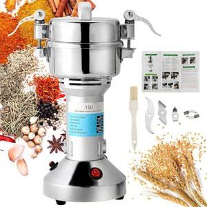 FLKQC 고속 150G 전기 곡물 밀 기계 스파이스 허브 그라인더 750W 70-300 메쉬 28000RPM 스테인리스 스틸 상업용 등급 주방 페퍼 커피 (150G)