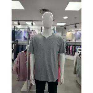 뱅뱅 세이브존06 힌리넥 배색 반팔 티셔츠 CTM3j18