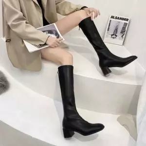 약기모 캐주얼 통굽 여성 베이직 롱부츠 첼시부츠 미들부츠