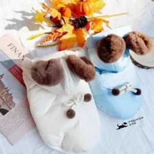 [반려] 곰후드패딩점퍼 S~XL 패션독 XL 티셔츠 후드 패션용품 반려동물 생활 건강