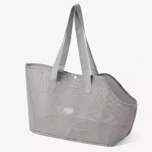 [반려] 반려동물 이동가방 40x20x27cm 그레이 반려동물산책가방 강아지슬링백