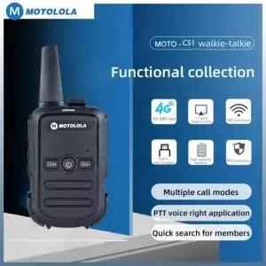 모토롤라 C-51 워키토키 휴대용 양방향 무전기 16채널 UHF 400-470MHz 장거리 COD