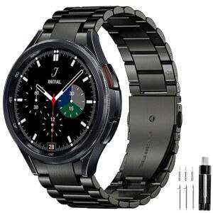 골드톨럭 노 갭 스테인리스 스틸 밴드 프로 42MM 우아한 메탈 교체 울트라 4 43MM 6 7 40MM 갤럭시 47MM 워치 삼성 캐주얼 5 8 FE 46MM 밀라노 45MM 남성 44MM 클래식