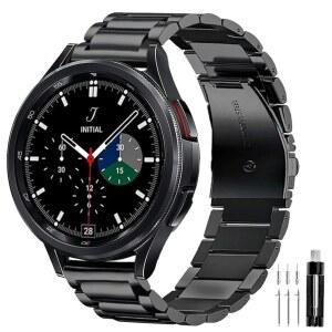 GOLDTOLUCK 스테인리스 스틸 밴드 삼성 갤럭시 42MM 40MM 8 남성 교체 5 6 밀라노 45MM 7 47MM 4 20MM 46MM 여성 프로 44MM 워치 우아한 캐주얼 43MM 클래식 FE 메탈