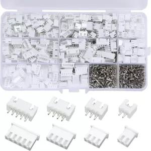 Teansic 720PCS 2.54mm JST-XH 커넥터 키트 2/3/4/5 핀 헤더 하우징 피치 남녀 어댑터 카메라 플러그 단자