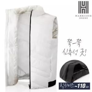 [해리슨] 사선 하이넥 두줄 경량 패딩조끼 W135 DNC1158