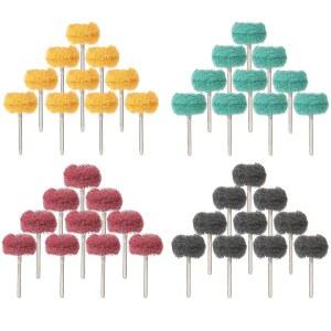 40 PCS 이중층 완충 패드 DREMEL & 드릴용 멀티 그릿 연마 휠(80 / 150 240 400) | 노란색 녹색 빨간색 검은색 디스크 키트
