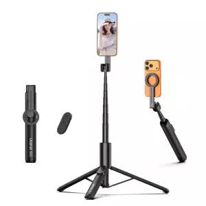 ULANZI 아이폰용 마그네틱 폰 삼각대, SK27 170.2cm(67인치) 확장 가능한 셀카봉, 리모컨 포함, 360° 회전