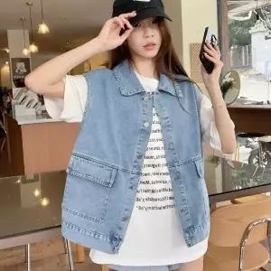 [하프클럽/셀럽하우스]캐주얼 데일리 데님 베스트 LLO125 조끼 베스트