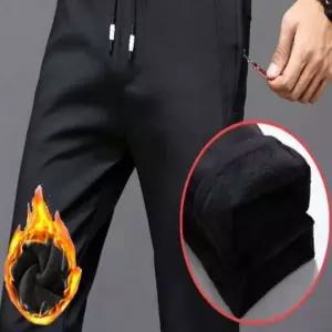 [하프클럽/]남성 기모 슬랙스 겨울 따뜻한 방한 바지 밴딩 팬츠 일자핏 긴바