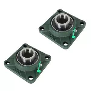 핀드몰 2Pcs UCF208-24 베개 블록 베어링 1-1/2인치 보어 강철 4볼트 플랜지 자체 정렬