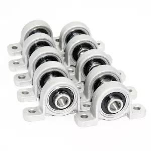 Pnzxi 10pcs KP08 8mm 보어 볼 장착 베개 블록 삽입 베어링 아연 합금