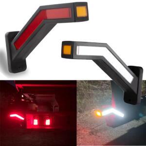LED 네온 사이드 마커 트레일러 트럭 테일 라이트 12V 24V 폴란드어 뿔 DRL에 대한 동적 회전 신호 표시기