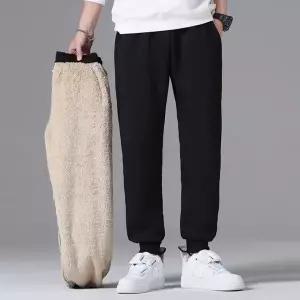 [하프클럽/]남성 안감 양털 조거팬츠 겨울 따뜻한 기모 트레이닝 바지 편한