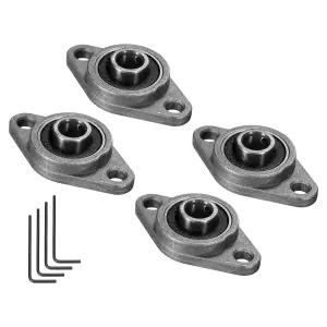 uxcell 4pcs KFL08 플랜지 베개 블록 베어링 8mm 보어 아연 합금 자체 정렬 장착