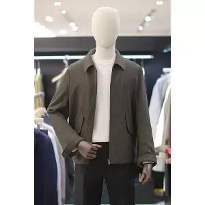 지이크 SIEG 25SS 카키 레귤러핏 집업 카라 블루종 점퍼 PKMAB6007 564445