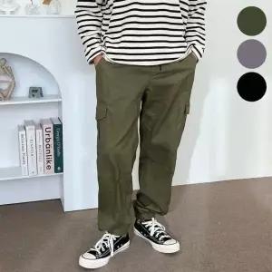 [하프클럽/]남성 면 조거팬츠 카고바지 밴딩 편안한 캐주얼 하의