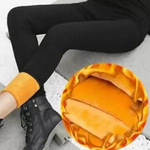 [하프클럽/]안감 전체 기모 연필 융털 바지 따듯한 겨울 일자핏 슬림 팬츠