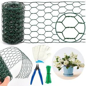 플로럴 와이어 네팅, 플라이어가 포함된 4 x 118 인치 메쉬 식물 보호 및 꽃 아치 장식, DIY 공예