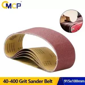 CMCP 5pcs 샌딩 벨트 샌드페이퍼 100x915mm 샌더 연마 Papaer Grit 40 60 80 120 180 240 320 400