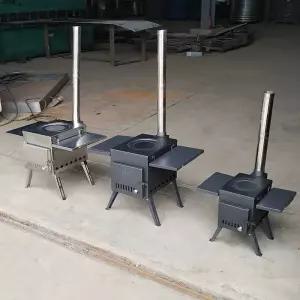 캠핑 화목난로 화로대 연기