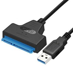 NTQinParts USB 3.0 - 2.5인치 SATA III 하드 드라이브 어댑터 케이블 /UASP 컨버터 삼성 870 EVO SATA III SSD 2.5인치 내부 솔리드 스테이트 드라이브 250GB 500GB 1TB 2TB 4TB