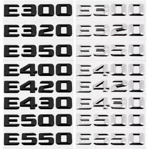 메르세데스 벤츠 E 클래스 E300 E320 E350 E400 E420 E430 E500 E550 용 자동차 후면 트렁크 번호 글자 스