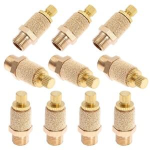 10PCS 공압 배기 머플러 1/8 NPT 실린더 용 유량 제어 솔레노이드 밸브 크랭크 케이스 박스 오일 탱크