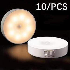 USB 충전 스마트 센서 램프 LED 인체 감지 야간 조명 침실 침대 옆 가정 복도 8 미니 벽등