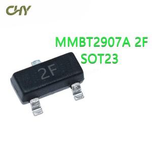 100 개/몫 트랜지스터 MMBT2907ALT1G 2N2907 2F SOT-23 0.8A/60V SMD