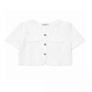 [르샵][르샵(LeShop)] 핑크 트위드 퍼프 블라우스 자켓 (택가격 89000원)